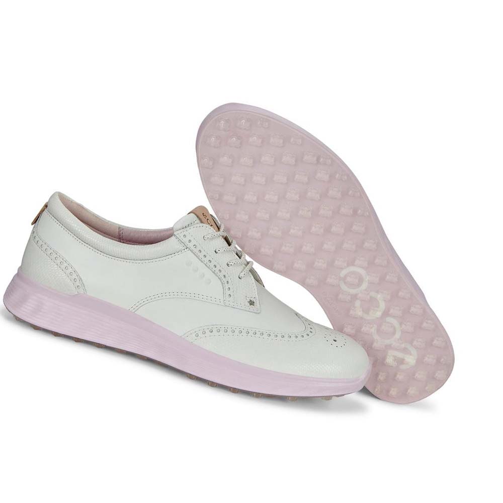 Women's Ecco Spikeless S-classic Golf Shoes White | USA 133PJJ